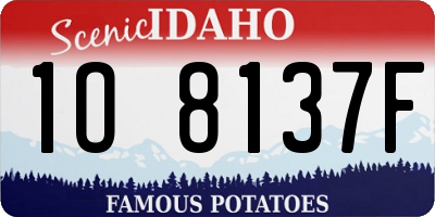 ID license plate 1O8137F