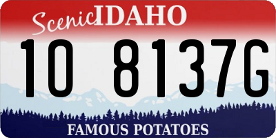 ID license plate 1O8137G