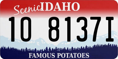 ID license plate 1O8137I