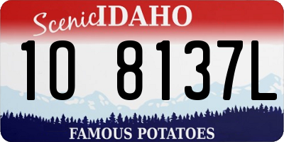 ID license plate 1O8137L