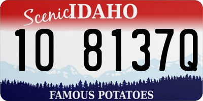 ID license plate 1O8137Q