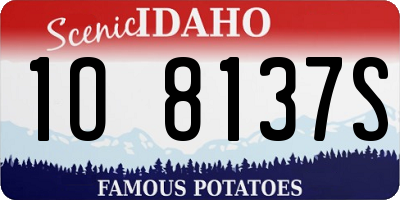 ID license plate 1O8137S