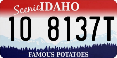 ID license plate 1O8137T