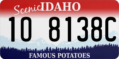 ID license plate 1O8138C
