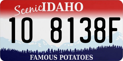 ID license plate 1O8138F