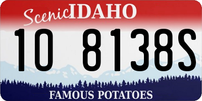ID license plate 1O8138S