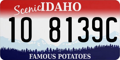 ID license plate 1O8139C