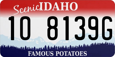 ID license plate 1O8139G