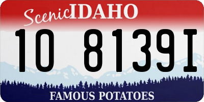 ID license plate 1O8139I
