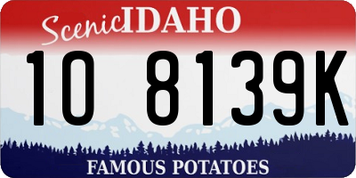 ID license plate 1O8139K