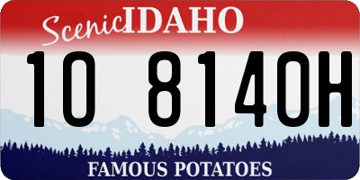 ID license plate 1O8140H