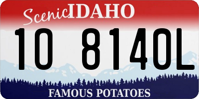 ID license plate 1O8140L