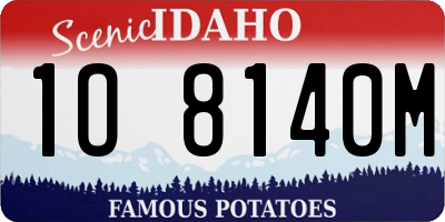ID license plate 1O8140M