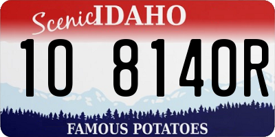 ID license plate 1O8140R