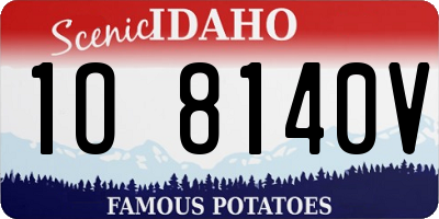 ID license plate 1O8140V