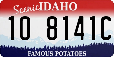 ID license plate 1O8141C