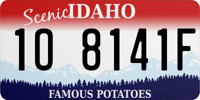 ID license plate 1O8141F