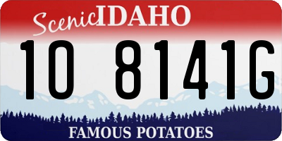 ID license plate 1O8141G