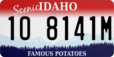 ID license plate 1O8141M