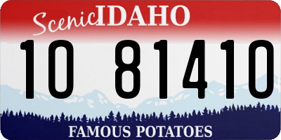 ID license plate 1O8141O