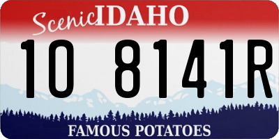 ID license plate 1O8141R