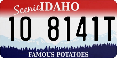 ID license plate 1O8141T