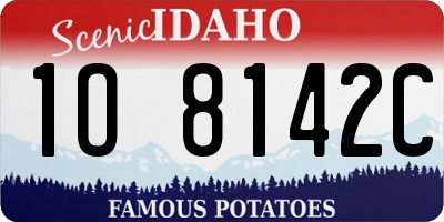 ID license plate 1O8142C