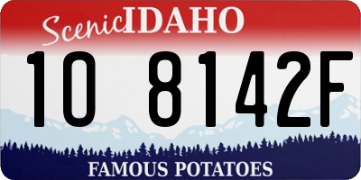 ID license plate 1O8142F