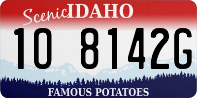 ID license plate 1O8142G
