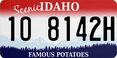 ID license plate 1O8142H