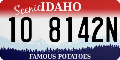 ID license plate 1O8142N