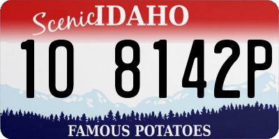ID license plate 1O8142P