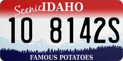 ID license plate 1O8142S