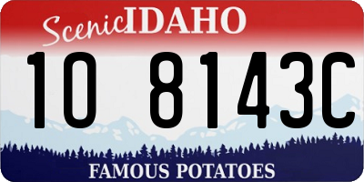 ID license plate 1O8143C