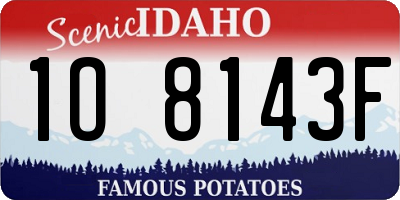 ID license plate 1O8143F
