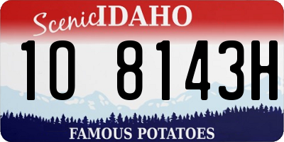 ID license plate 1O8143H