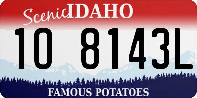 ID license plate 1O8143L