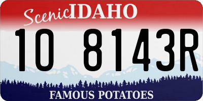 ID license plate 1O8143R