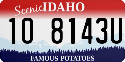 ID license plate 1O8143U