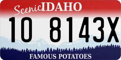 ID license plate 1O8143X