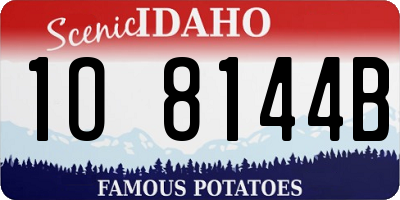 ID license plate 1O8144B