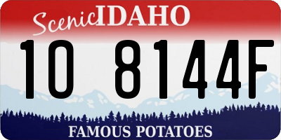 ID license plate 1O8144F
