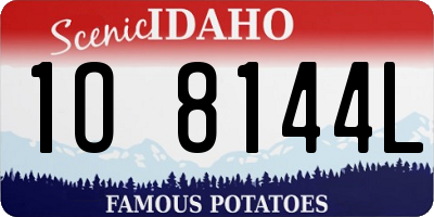 ID license plate 1O8144L