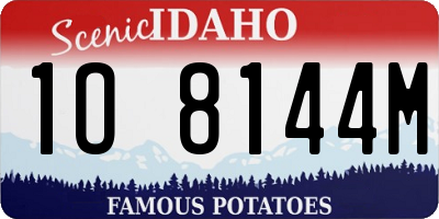 ID license plate 1O8144M