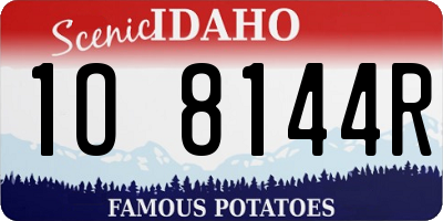ID license plate 1O8144R