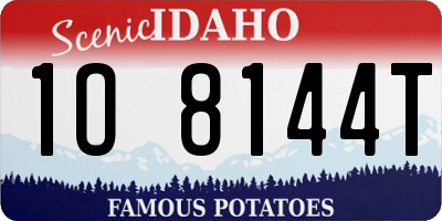 ID license plate 1O8144T