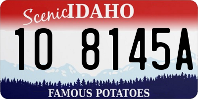 ID license plate 1O8145A