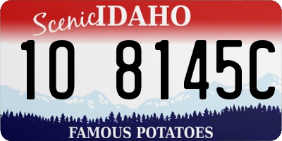 ID license plate 1O8145C