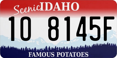 ID license plate 1O8145F