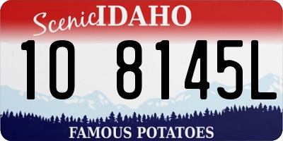 ID license plate 1O8145L